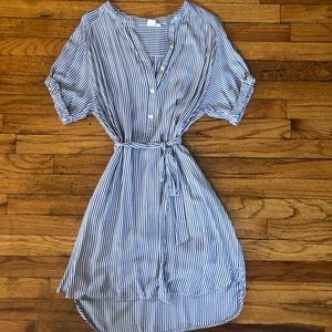 Gap Striped Button Front Shirt Dress